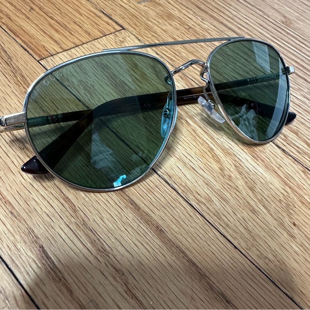 Gucci Green Aviator Sunglasses